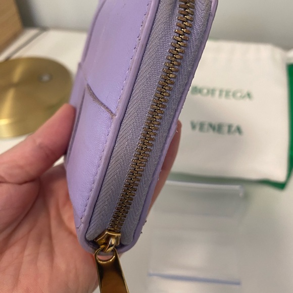 Bottega Venetta Lavander Cassette Compact Zip Wallet Full Inclusion - Picture 9 of 16
